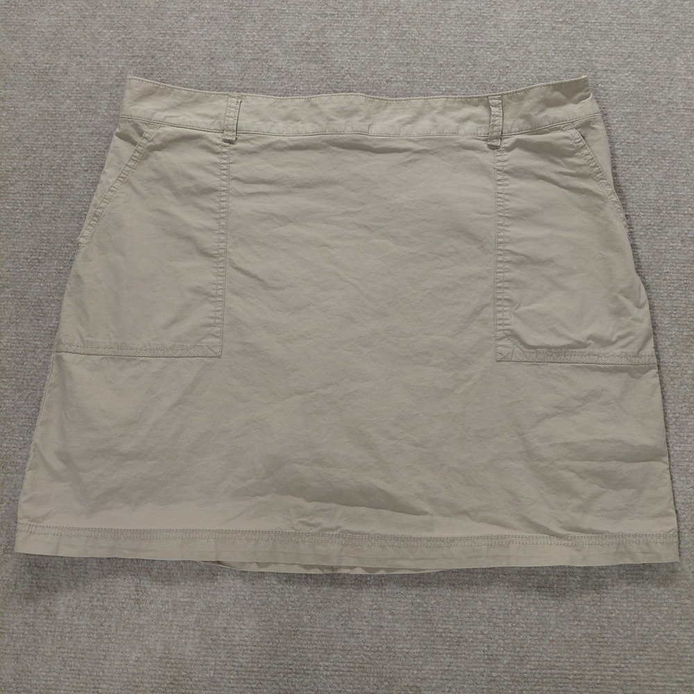 Dockers Classic Khakis Utility Tan Cotton Skort Pockets Size 16 Everyday Comfort